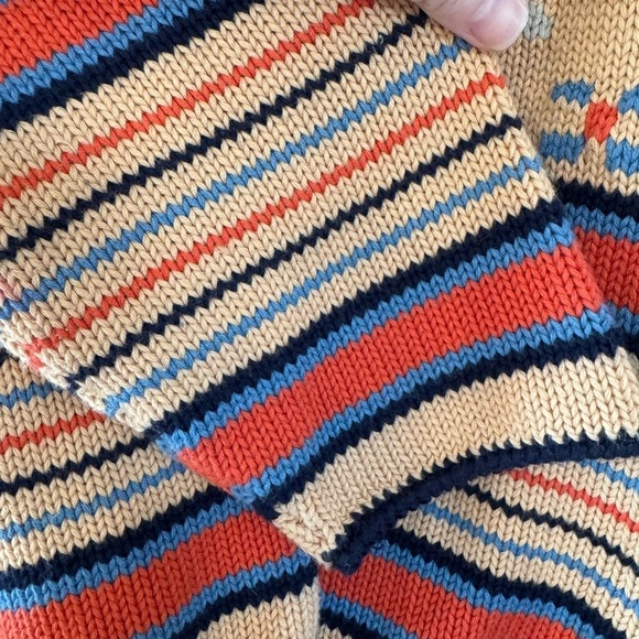 Denim & Co Extended Size Southwestern Cotton Blend Sweater / 2X - Picture 5 of 10